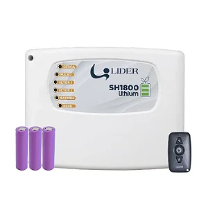 Central de Cerca Elétrica SH1800-LT Lider c/ Bateria de Lithium Inclusa
