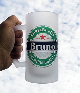 Copo de Chopp Vidro Jateada Personalizada