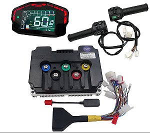 Kit Controladora Moto Eletrica EV1+Painel +Acelerador