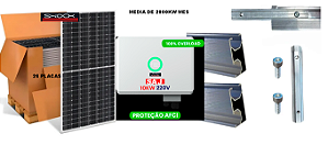 Kit Energia Solar Fotovoltaica SC2000 para 2000kw Mes