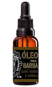 ÓLEO P/ BARBA CAFÉ VERDE E CANELA 30 ML
