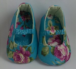 Sapatinho em Tecido para Bebes - Chanel - RN a 1 Ano