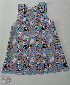 Vestido Trapézio - Dupla Face - RN a 12 Anos