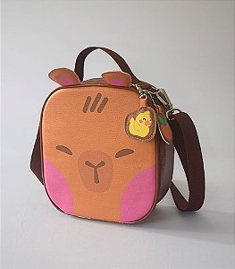 Lancheira Térmica Infantil Quadrada  - Coleção Capivara 2.0