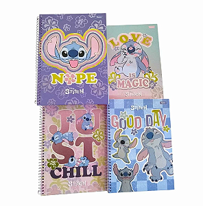 Caderno Universitário 160 folhas 10 Matérias Stitch - Foroni