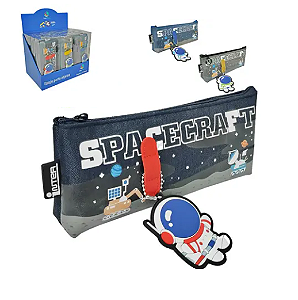 Estojo Escolar Astronauta 21x8,5cm em Poliéster Interponte