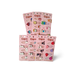 Clips MDF Metal Decorado Sortidos C/5 Unidades -Interponte