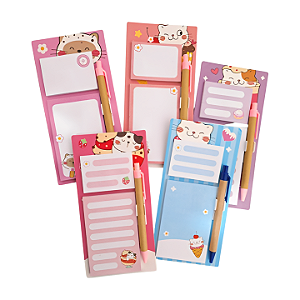 Bloco de Anotações Autoadesivo Magnético com caneta 3 peças - Inter paper