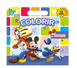 Livro de atividades colorir + adesivos Maleta Turma do Mickey Tilibra