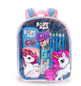 Kit Artístico Unicórnio com Mochila - 10 Peças -FOFY