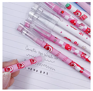 Caneta Apagável Estampada Ursinho Lotso 0.5 preta