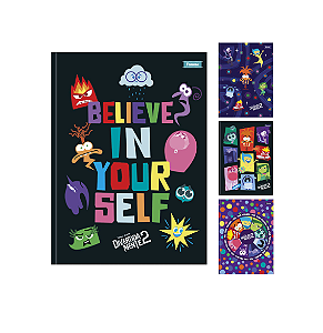 Caderno Colegial Costurado Capa Dura Divertidamente 160 Folhas FORONI