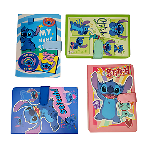 Caderno Capa Dura A5 com fecho magnético Stitch – 80 folhas