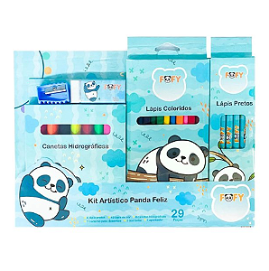 Kit Artístico Panda Feliz 29 Peças FOFY
