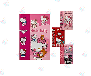 Caderno Planner Luxo Hello Kitty Capa Dura e Fecho Magnético 96 Fls