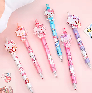 Caneta Gel Fofa 0.5mm Hello Kitty -Azul