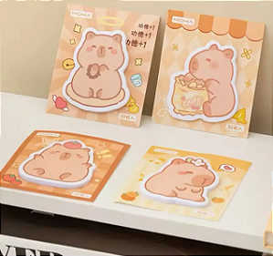 Bloco Adesivo Capivara 30 Folhas 7,5 x 8,5 cm - Importado