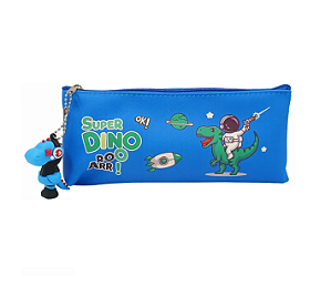 Estojo Super Dino 20,5x8,5x6cm Em Poliéster Interponte