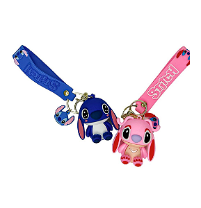 Chaveiro Pingente Emborrachado Lilo & Stitch Disney