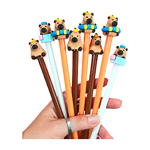 Caneta Fofa Capivara Relax - 0.5mm Azul