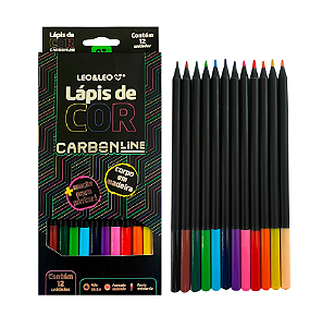Lápis de Cor Carbon Line 12 Cores- Leo&Leo