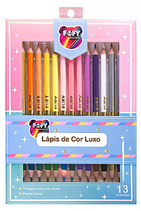 Lápis De Cor Luxo De 26 Cores - Fofy