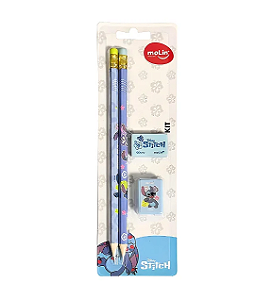 Kit Escolar Stitch Disney  4 peças - Molin
