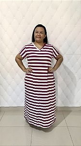 Vestido Longo Plus size Casual Evangélico Veste Até 56 Violeta