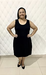 Vestido Midi Casual Regata Plus Size Verão Veste Até 56 G3