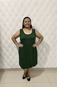 Vestido Midi Casual Regata Plus Size Verão Veste Até 56 G3