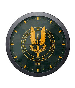 Relógio de Parede SAS Special Air Service Preto