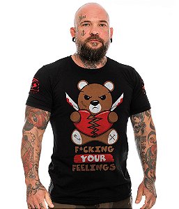 Camiseta Militar Masculina Funny Fuck Your Feelings Team Six