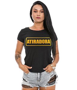 Camiseta Baby Look Feminina Atiradora Esportiva