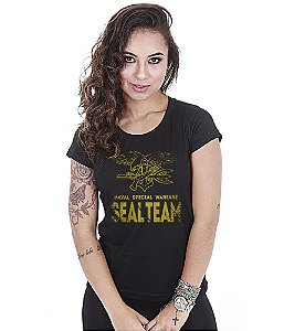 Camiseta Baby Look Feminina Navy Seals Naval Special Warfare