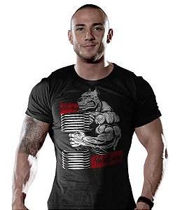 Camiseta Masculina Academia Hardcore Old School Tático Militar TeamSix Brasil