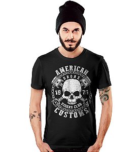 Camiseta Masculina Old Car American Skull Tático Militar TeamSix Brasil