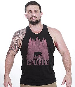 Camiseta Regata Outdoor Never Stop Exploring Masculina Team Six Brasil