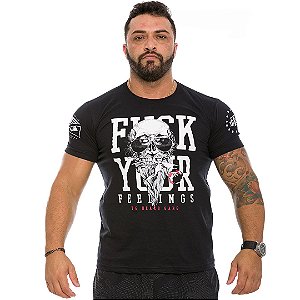 Camiseta Militar Fuck Your Feelings Beard Gang