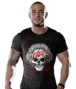 Camiseta Masculina Academia Hardcore Skull Tático Militar TeamSix Brasil