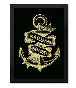 Poster Militar com Moldura Marinha do Brasil