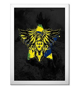 Poster Militar com Moldura FAB Força Aérea Brasileira Team Six Brasil