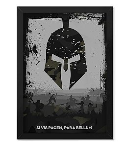 Poster Militar com Moldura Si vis Pacem para Bellum