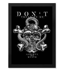 Poster Militar com Moldura Don't Tread on Me Team Six Brasil