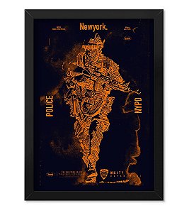 Poster Militar com Moldura NYPD