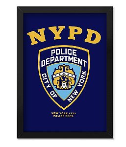 Poster Militar com Moldura NYPD Police