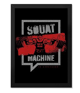 Poster Academia com Moldura Squat Machine