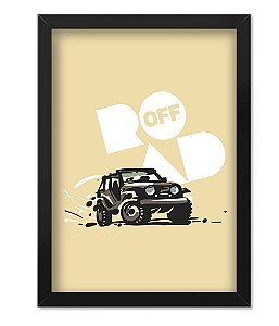 Poster com Moldura Off Road Cream