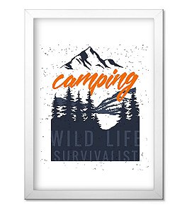 Poster com Moldura Outdoor Camping Wild Life Survivalist