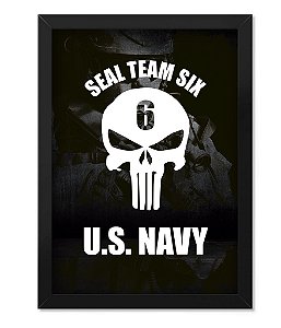 Poster Militar com Moldura The Punisher Seal Team