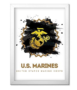 Poster Militar com Moldura US Marines Team Six Brasil